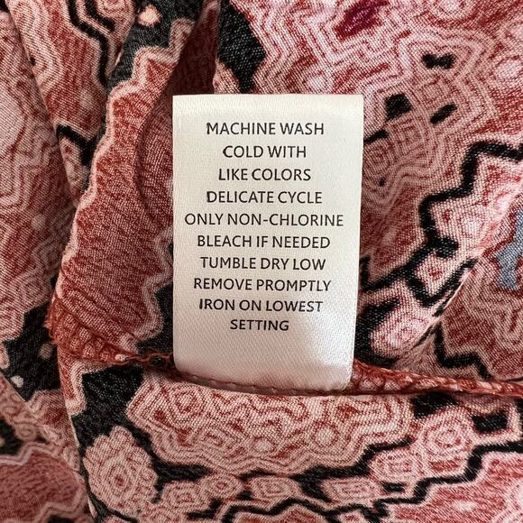 Nurture by Westbound Womens Maxi Dress 3X Rust Boho Paisley Print Long Sleeve - Picture 8 of 10